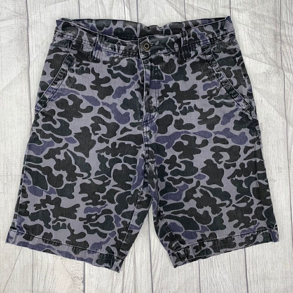 Foot locker 100% cotton faded camo print chino shorts sz 32 men